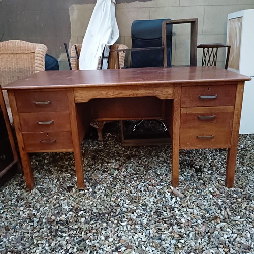 1438A - A mahogany chest, a kneehole desk, a corner cabinet, assorted other furniture (qty)