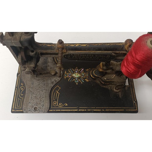 60 - A J Journaux table top sewing machine, 27 cm wide Provenance:  A single owner collection, from ... 