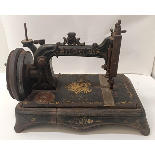 67 - A Howe table top sewing machine, 32 cm wide Provenance:  A single owner collection, from the st... 