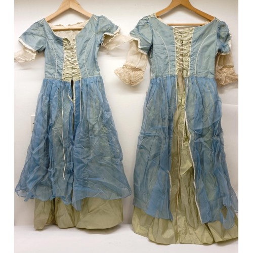 2 - An Elmoor dress, two childrens bridesmaid dresses, assorted textiles and fabrics (2 boxes) Provenanc... 