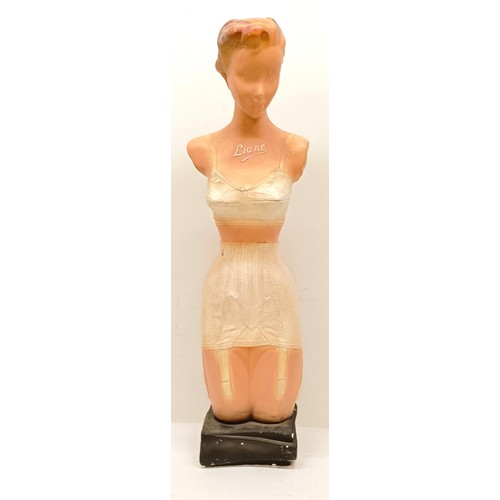 12 - A vintage Liane plaster underwear shop advertising bust, 90 cm high Provenance:  A single owner coll... 