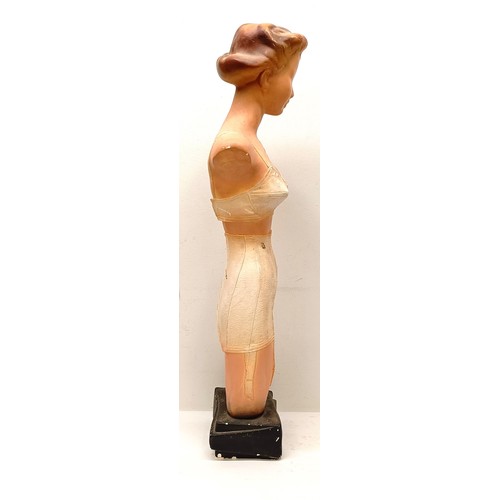 12 - A vintage Liane plaster underwear shop advertising bust, 90 cm high Provenance:  A single owner coll... 