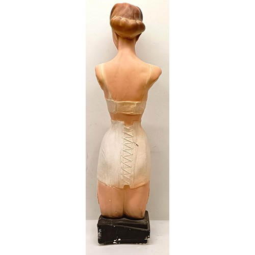 12 - A vintage Liane plaster underwear shop advertising bust, 90 cm high Provenance:  A single owner coll... 