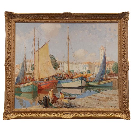 271 - William Lee-Hankey (British 1869-1952), Tramps at La Rochelle, oil on canvas, signed, 60 x 74 cm