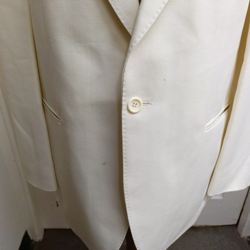 122 - A white dinner jacket, an Aquascutum full length coat, assorted men's fashion and other textiles (qt... 