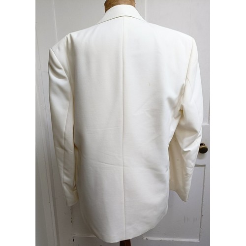 122 - A white dinner jacket, an Aquascutum full length coat, assorted men's fashion and other textiles (qt... 