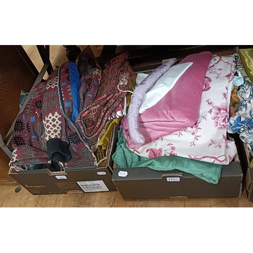 111 - Assorted fabric (4 boxes)