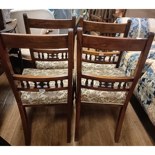 837 - A set of six walnut bar back dining chairs (6)