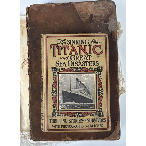 371 - The Sinking of the Titanic and Great Sea Disasters, 1912, dec boards, binding poor, pages loose, and... 