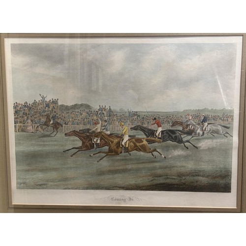 340 - A pair of horse racing prints, Coming In and The Start, 50 x 60 cm (2)