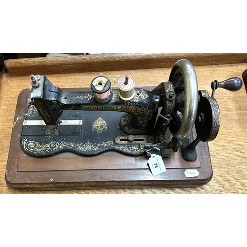 76 - A Bradbury's Family sewing machineProvenance:  A single owner collection, from the studio of a seams... 