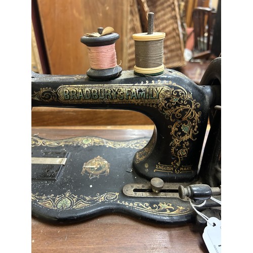 76 - A Bradbury's Family sewing machineProvenance:  A single owner collection, from the studio of a seams... 