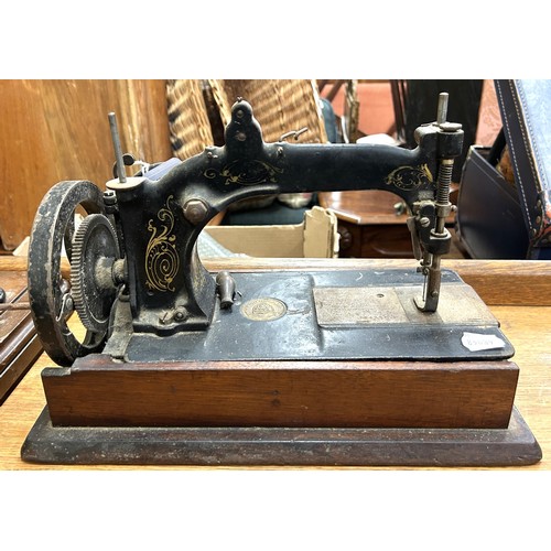 78 - A Wheeler and Wilson No 8 sewing machine, 40 cm wide Provenance:  A single owner collection, fr... 