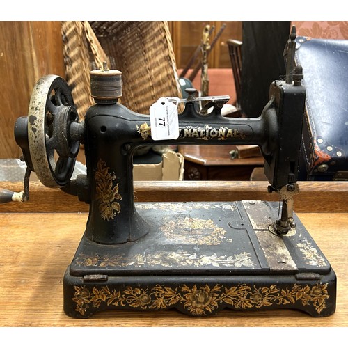 77 - A New National table top sewing machine, 30 cm wide Provenance:  A single owner collection, fro... 