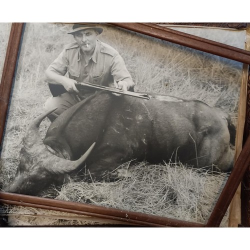 360 - A set of six big game hunting photographs, 50 cm x 40 cm (6)