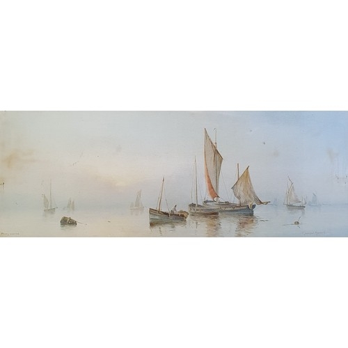 310 - Garman Morris (British active 1900-1930), a set of five seascapes with boats, watercolour, signed, 1... 