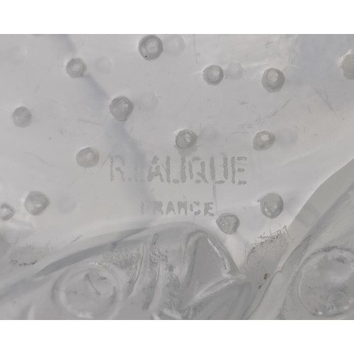 429 - A Lalique opaque glass Poissons charger, etched R Lalique, France, 30 cm diameter