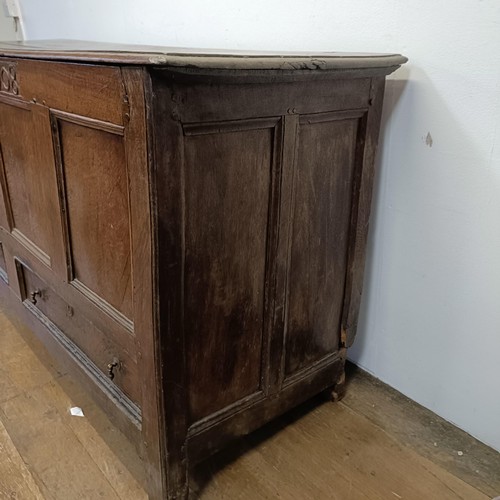 680 - An oak coffer, 114 cm wide