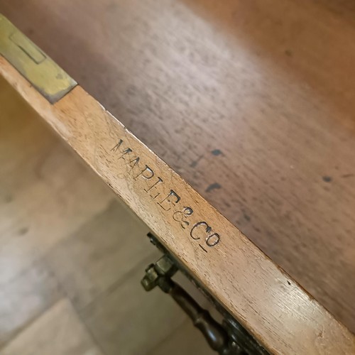 709 - An early 20th century mahogany partners desk, by Maple & Co, stamped to drawer, 156 cm wide