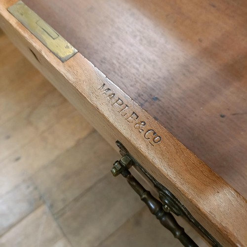 709 - An early 20th century mahogany partners desk, by Maple & Co, stamped to drawer, 156 cm wide