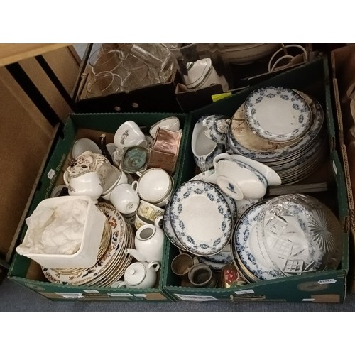 583 - Assorted ceramics and glass (4 boxes)