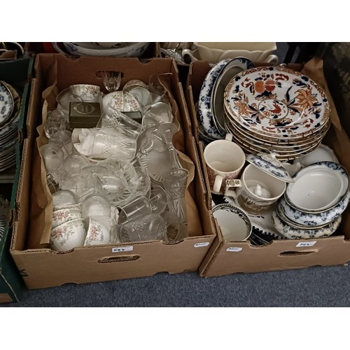 583 - Assorted ceramics and glass (4 boxes)