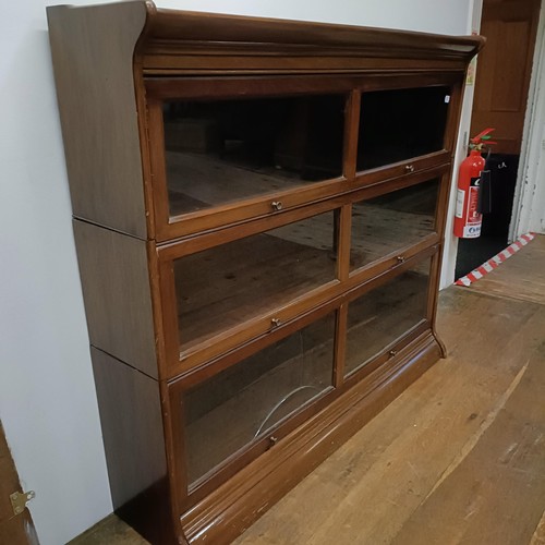 762 - A Globe Wernicke style mahogany sectional bookcase, 80 cm wide