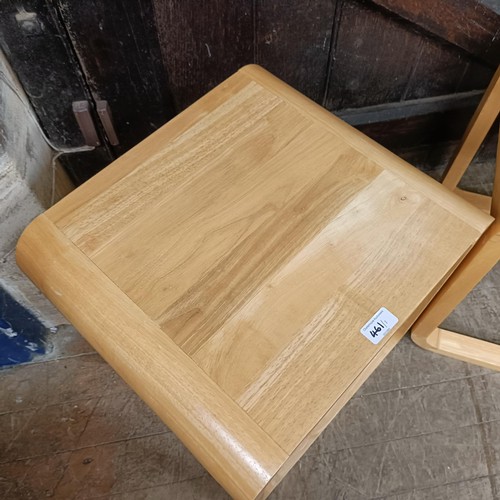 461 - A pair of Bentwood square bedside tables, and an acrylic bedside table (3)