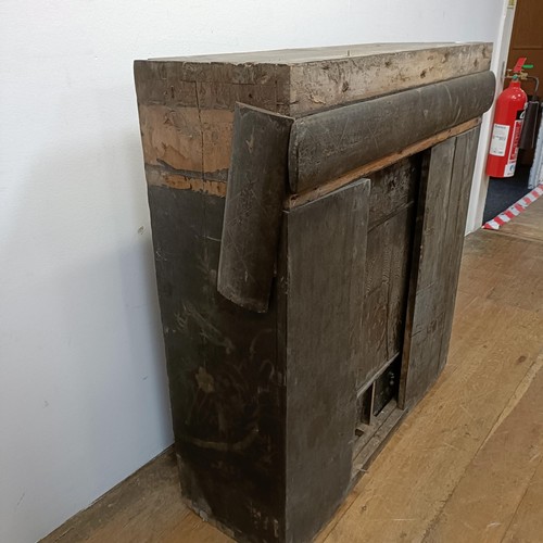 780 - An 18th century collectors cabinet top, in need of restoration, 90 x 85 cm