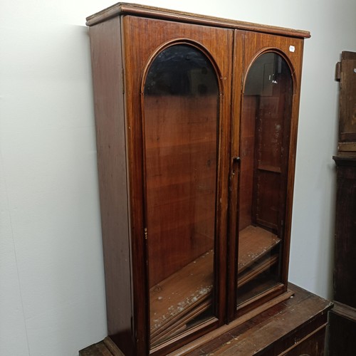 795 - A mahogany bookcase on cabinet, 100 cm wide