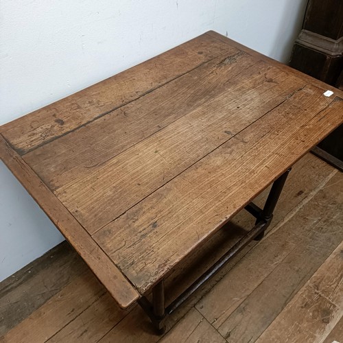 796 - A 19th century oak side table, 93 cm wide