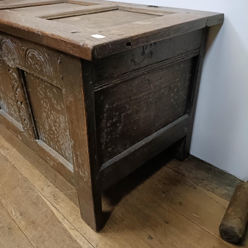 797 - An oak coffer, 115 cm wide