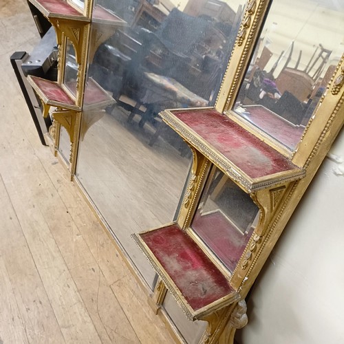 811 - A gilt framed overmantel mirror, 112 x 100 cm