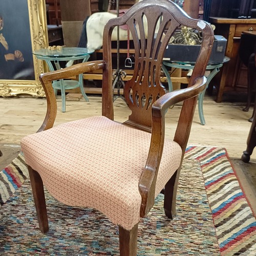 749 - A mahogany armchair, and a modern rug, 170 cm x 145 cm (2)