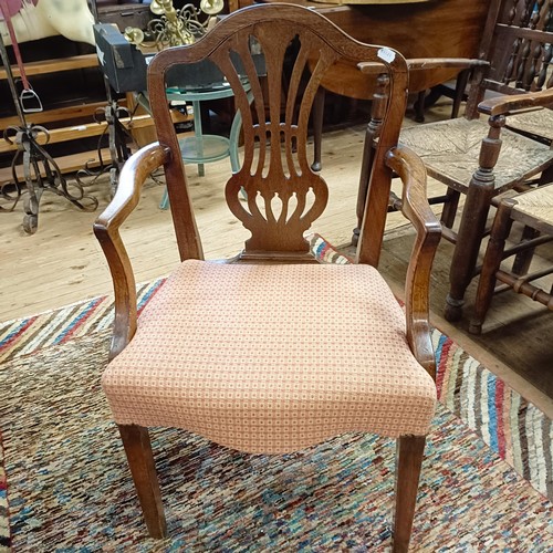 749 - A mahogany armchair, and a modern rug, 170 cm x 145 cm (2)