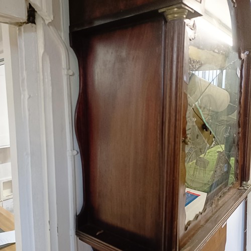 728 - A longcase clock, the brass dial signed Nathan Canthorpe, Skipton, with a silvered chapter ring, sub... 