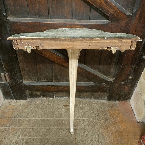 845 - A painted console table, label verso, reading Made In Italy