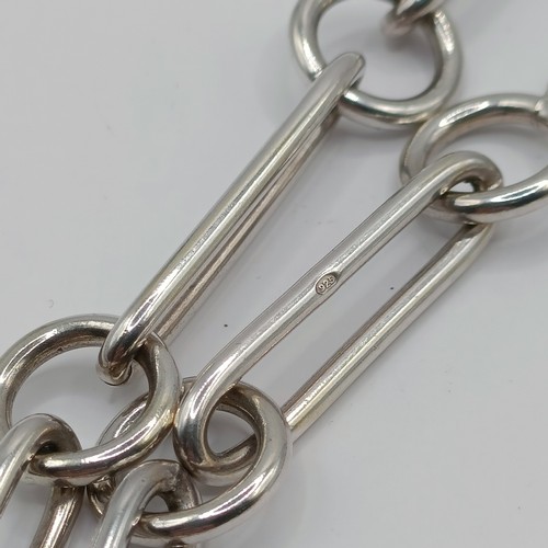 613 - A 20th century silver necklace, 69.7 g