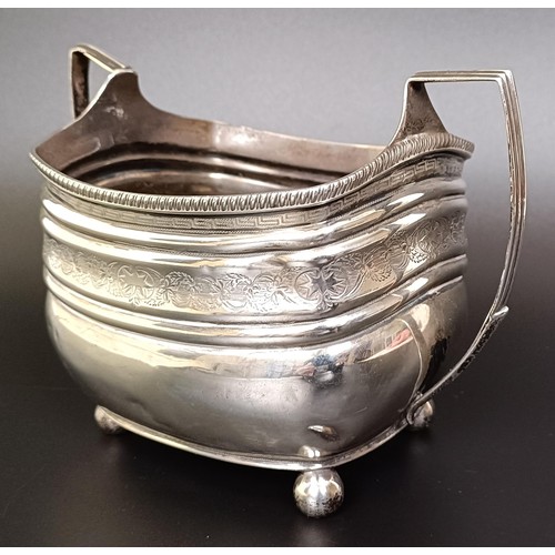 14 - A George III silver sugar bowl, London 1806, 8.9 ozt, 11.5 cm high