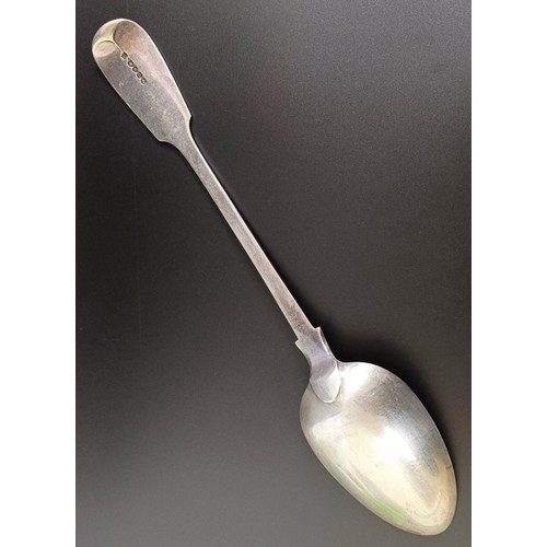 16 - A William IV silver fiddle pattern basting spoon, London 1837, 4.9 ozt