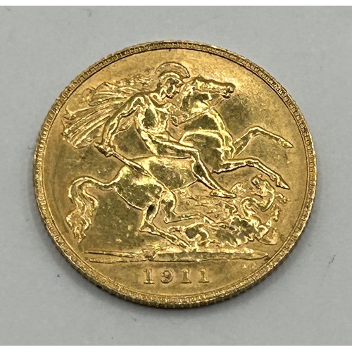 618 - A George V gold half sovereign, 1911