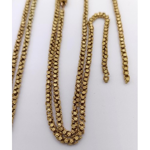 637 - An Indian yellow metal chain