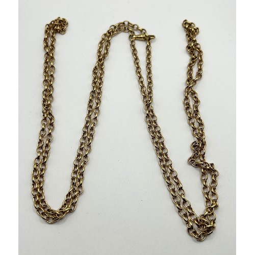 639 - A 9ct gold double chain, approx. 80 cm, 56.1 g