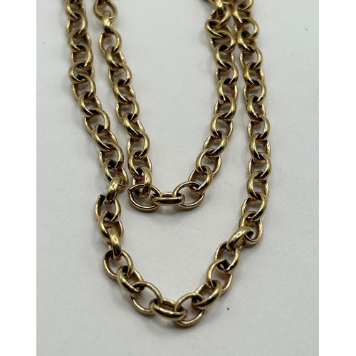 639 - A 9ct gold double chain, approx. 80 cm, 56.1 g