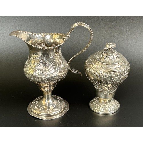 59 - A George III silver caddy, London 1813, 2.7 ozt, 10 cm high, and an 18th century Continental silver ... 