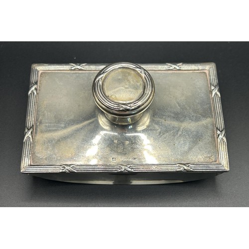 71 - A Russian silver and glass blotter, 10 cm wide