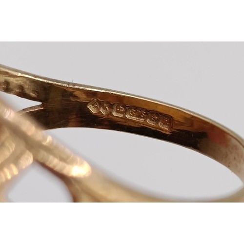 666 - A 1/10 krugerrand, 1982, in a 9ct gold ring, 7.2 g (all in)