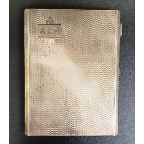 76 - A George V silver cigarette case, Birmingham 1935, 5.8 ozt