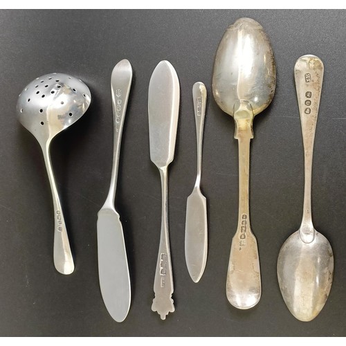 79 - Assorted silver spoons, various dates and marks, 8.8 ozt