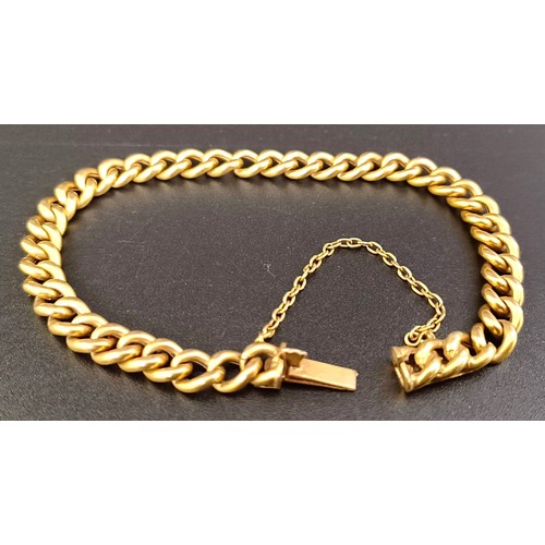 693 - A yellow metal bracelet, testing as 9ct, 9.7 g